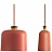Серия подвесных светильников со скругленными цилиндрическими плафонами в коническом деревянном держателе FINA A коричневый фото 15