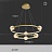 Серия светодиодных люстр на струнном подвесе с многогранными плафонами шарообразной формы на кольцевом каркасе с внутренним LED-свечением STORMS CH модель В золото фото 9