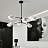 Лаконичная потолочная люстра в скандинавском стиле LANT 8 плафонов Белый Хром фото 5