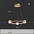 Серия светодиодных люстр на струнном подвесе с многогранными плафонами шарообразной формы на кольцевом каркасе с внутренним LED-свечением STORMS CH модель D золото фото 3