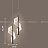 Серия подвесных светодиодных светильников с завитым лентовидным плафоном с точечным паттерном ORNELLA Золотой 1 плафон фото 5