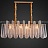Серия реечных светильников с каскадными абажурами из стеклянных подвесок каплевидной формы RADA LONG 6 ламп фото 9
