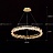Светодиодная люстра с декором из граненых стеклянных бусин на кольцевом каркасе THERA 80 см   Черный фото 4