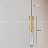 Подвесной светодиодный светильник с латунным цилиндрическим плафоном в стеклянном корпусе в форме песочных часов MANI Золотой фото 2