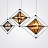 Геометрические светильники со стеклянными вставками 65 см  Коньячный фото 2