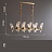 Серия кольцевых люстр с рельефными плафонами листовидной формы RAMONA модель В фото 6